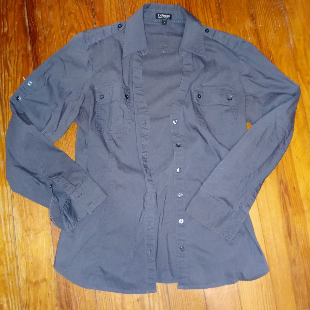 Great looking Express button up Stretch Top